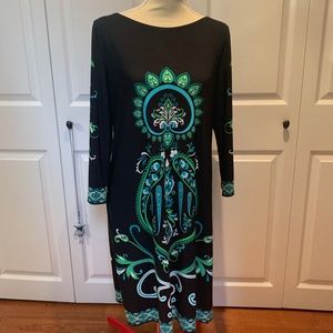 Jessica size 16 black with pattern dress